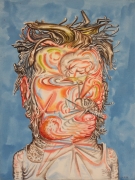 Smoker with Tossled Hair